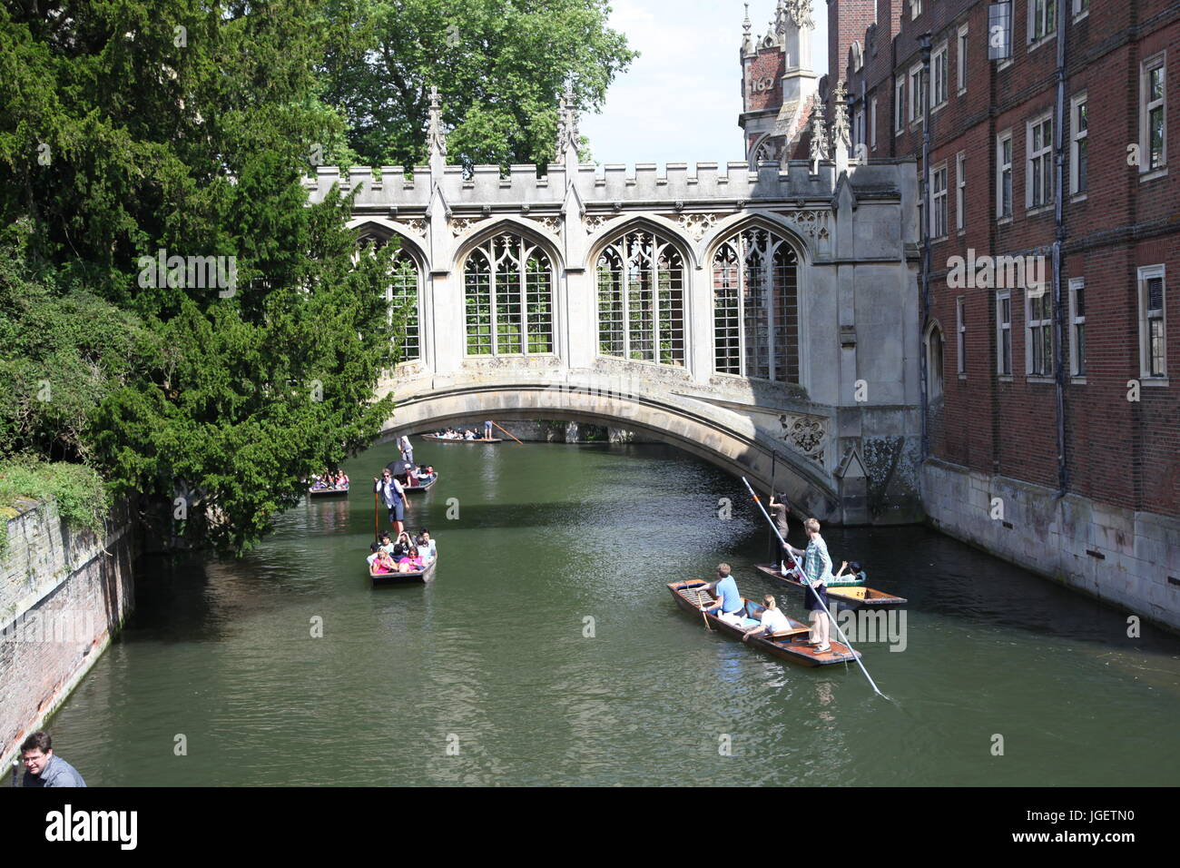 Voyage de fleuve, barques à Cambridge Banque D'Images