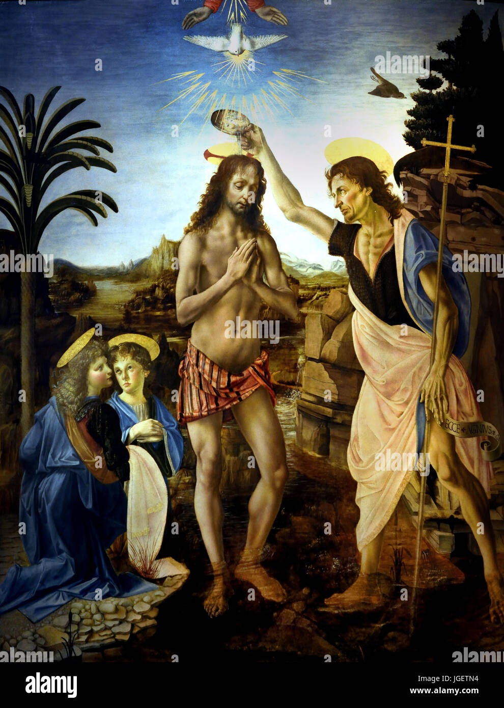 Leonardo Da Vinci Il Battesimo Di Cristo