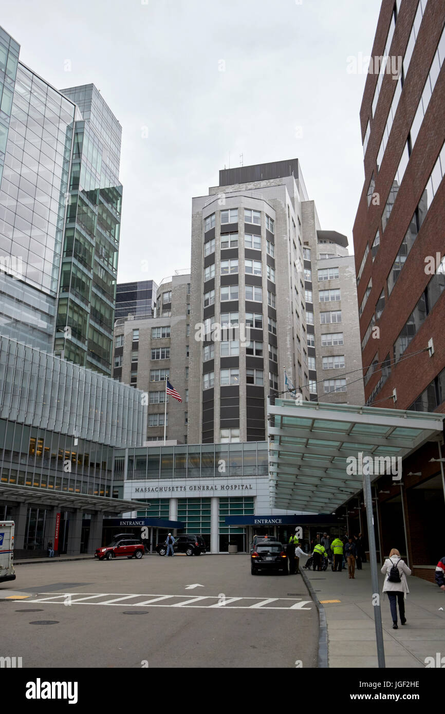 Lunder et bâtiment d'urgence principal bâtiment d'accès l'hôpital général du Massachusetts Boston USA Banque D'Images
