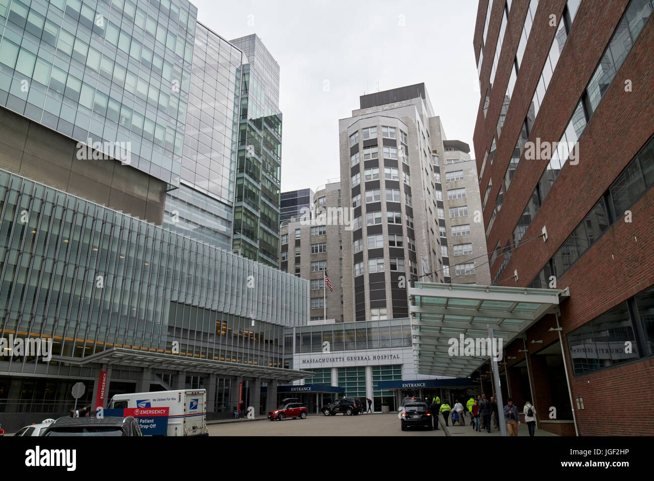 Lunder et bâtiment d'urgence principal bâtiment d'accès l'hôpital général du Massachusetts Boston USA Banque D'Images