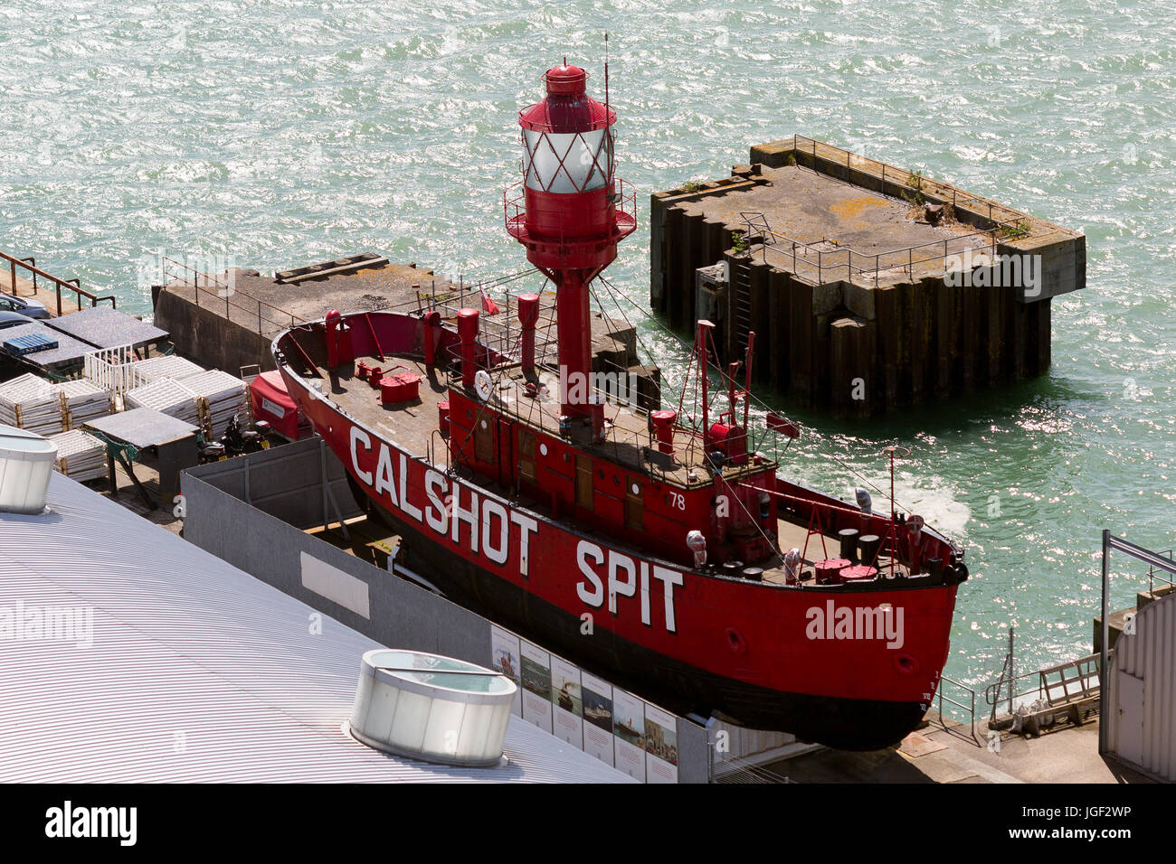 Navire de lumière 78 Calshotspit. LV 78 a été construit en 1914 par J 1970 Ford Econoline de Southampton, de Trinity House. Sa coque est en fer et il a été construit pour Banque D'Images