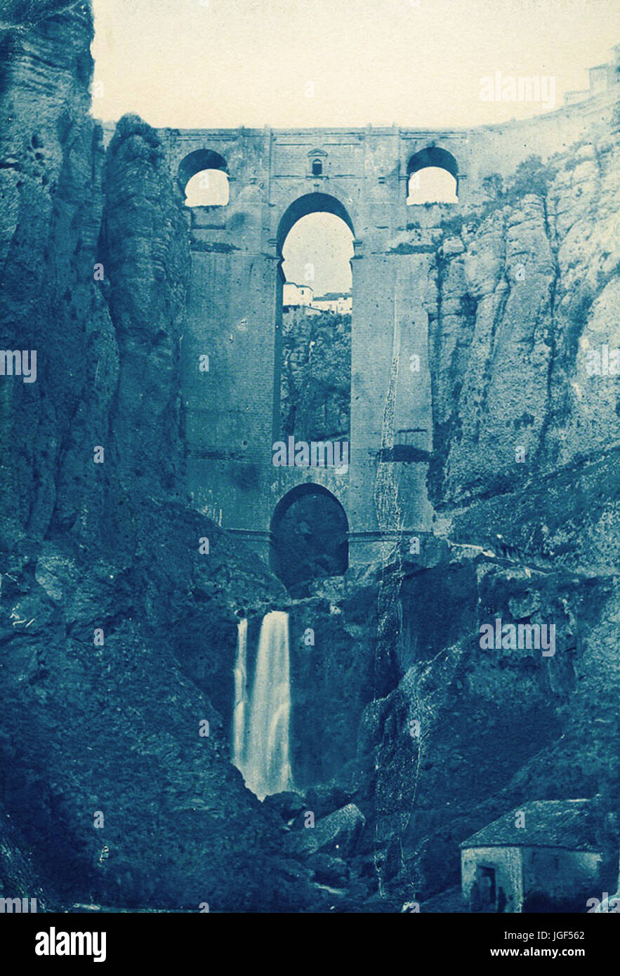 Carl Curman - Le nouveau pont, Ronda, Espagne Banque D'Images