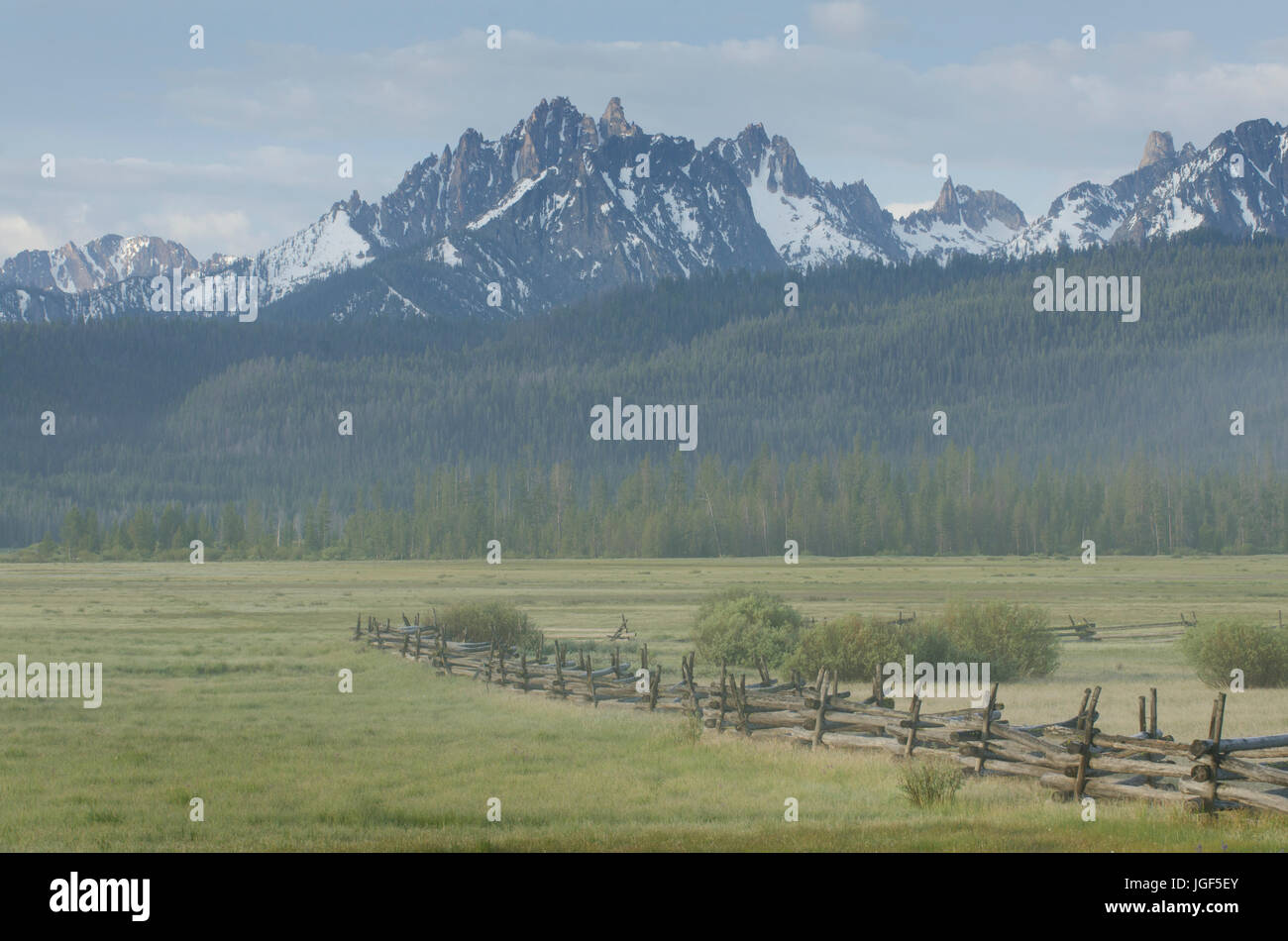 Dans le bassin de Stanley Celebrations Sawtooth National Recreation Area, Idaho Banque D'Images