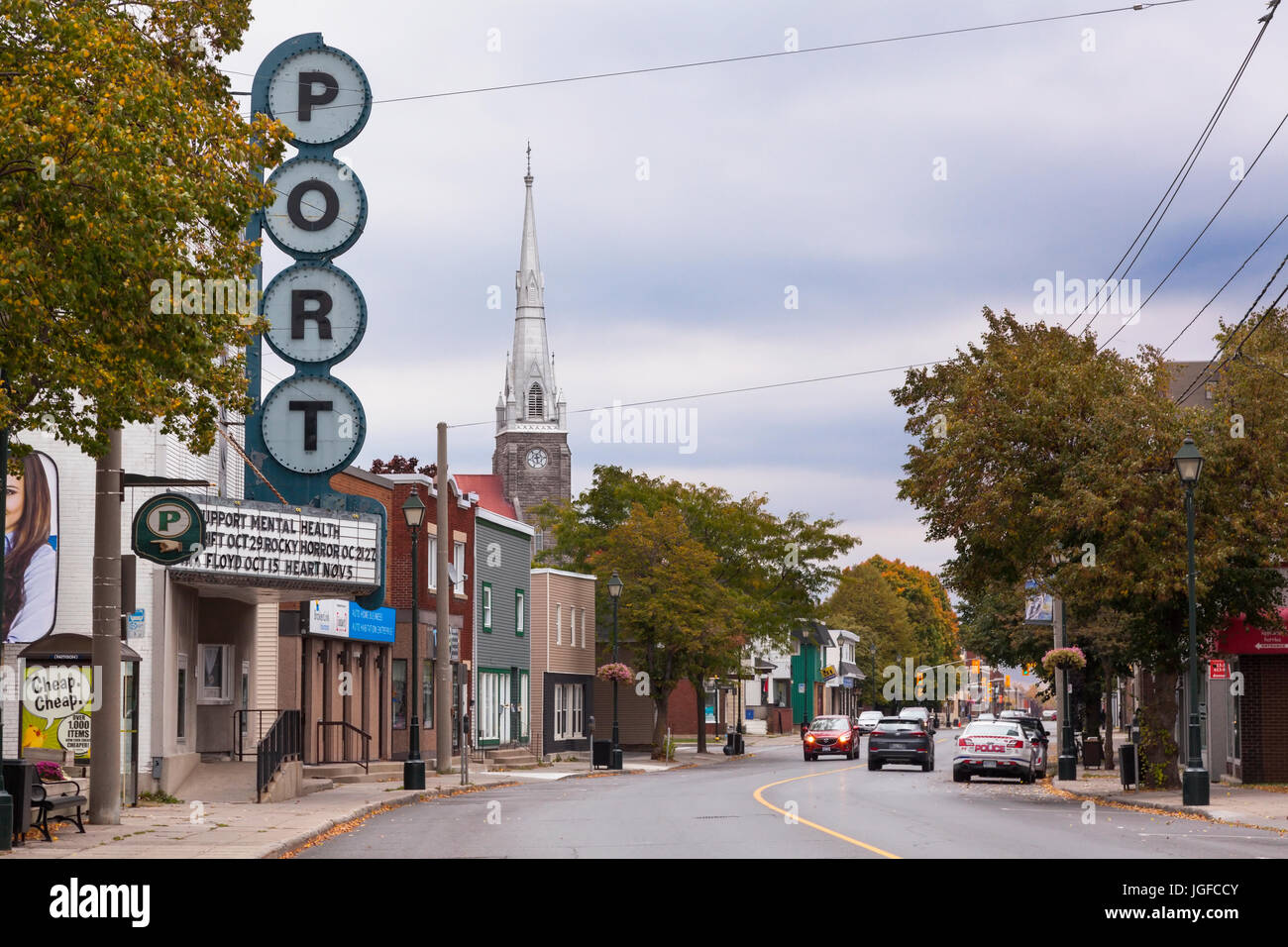 Centre-ville de Cornwall le long de la rue Pitt à Cornwall, Ontario, Canada. Banque D'Images