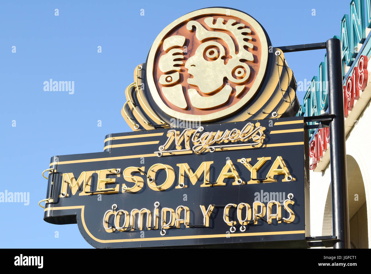 Restaurant Maya méso à Dallas, Texas Banque D'Images