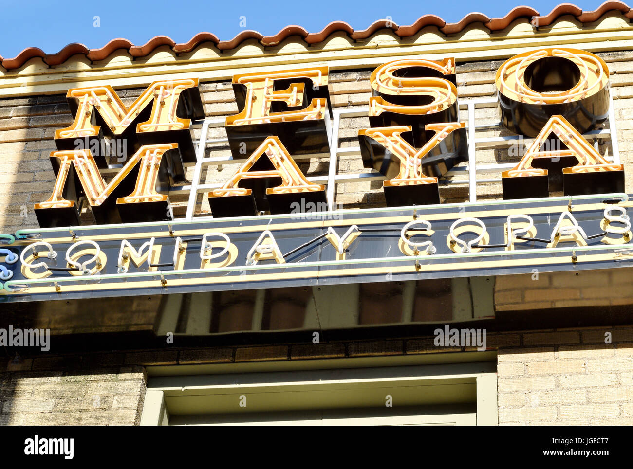 Restaurant Maya méso à Dallas, Texas Banque D'Images