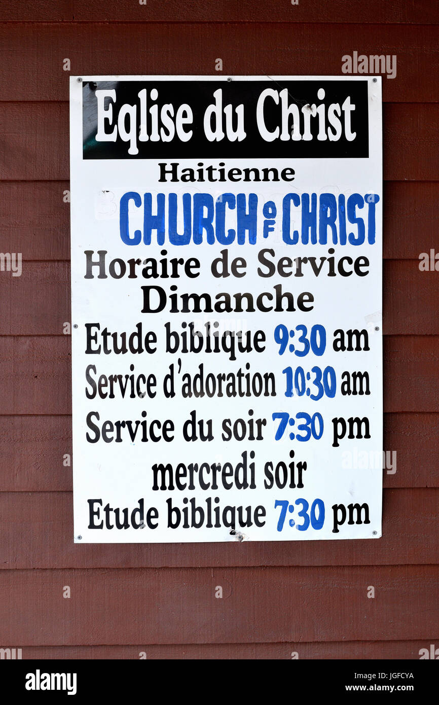 Eglise française du Christ signe (Hatian Eglise du Christ) Banque D'Images