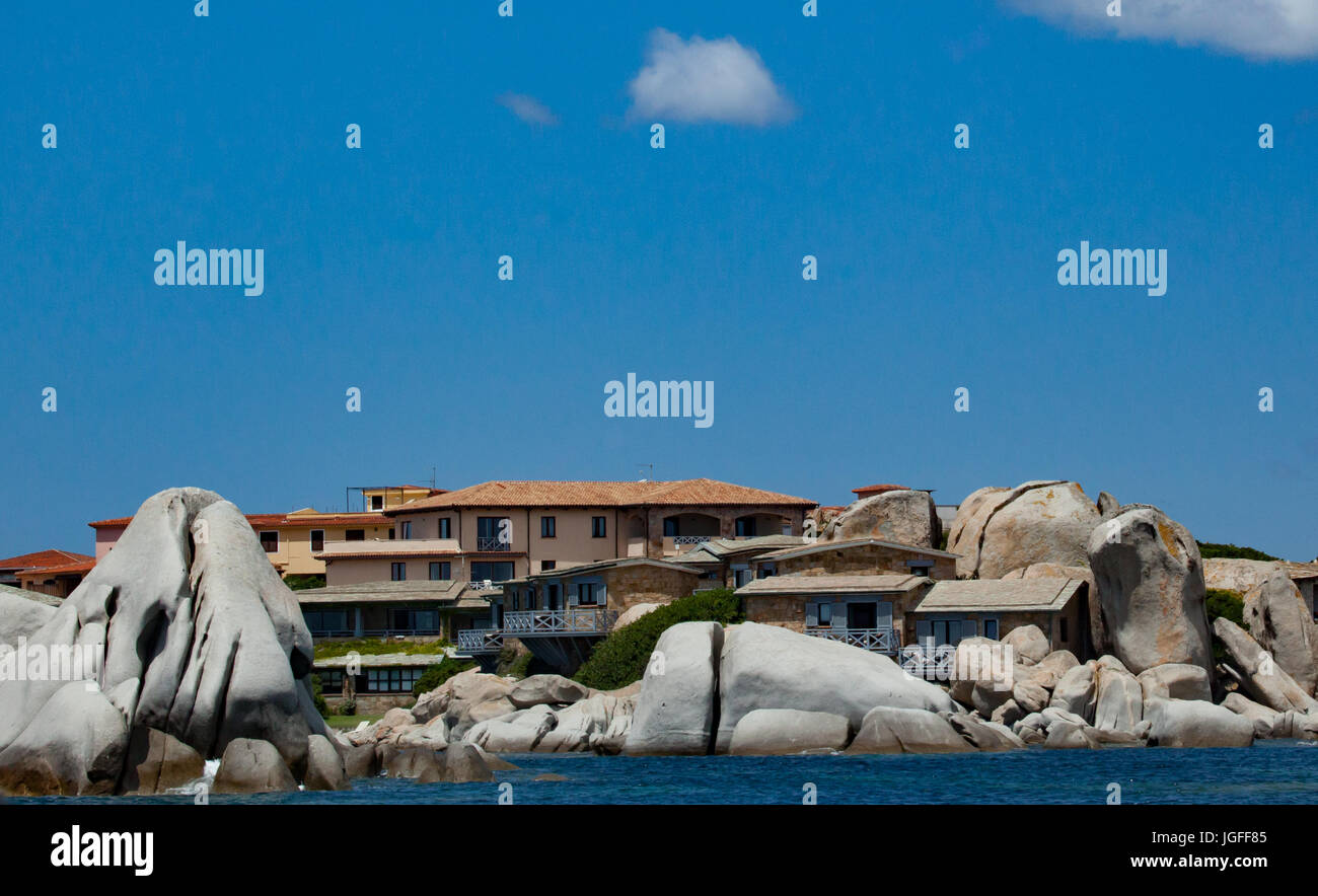L'île de Cavallo, partie de l'archipel des Lavezzi du détroit de Bonifacio (Corse), Banque D'Images