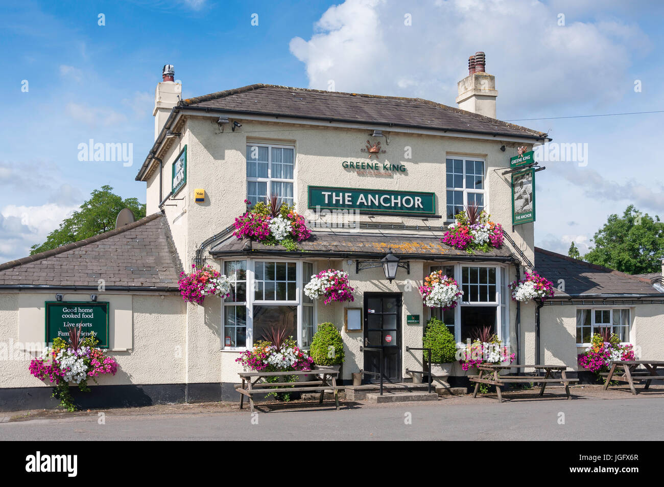 L'Anchor Pub, Horton Road, Stanwell Moor, Surrey, Angleterre, Royaume-Uni Banque D'Images