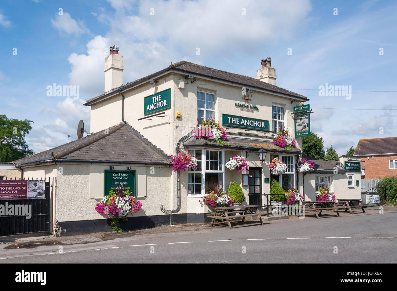 L'Anchor Pub, Horton Road, Stanwell Moor, Surrey, Angleterre, Royaume-Uni Banque D'Images