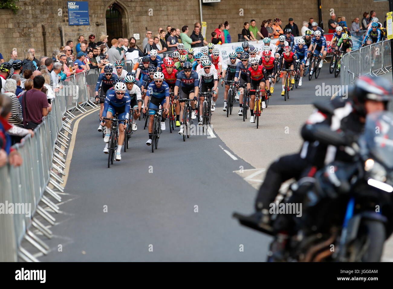 Skipton, UK. 5e juillet, 2017. Skipton Mens Elite Race Cycle Mercredi, 05 juillet 2017 : Crédit Les Wagstaff/Alamy Live News Banque D'Images