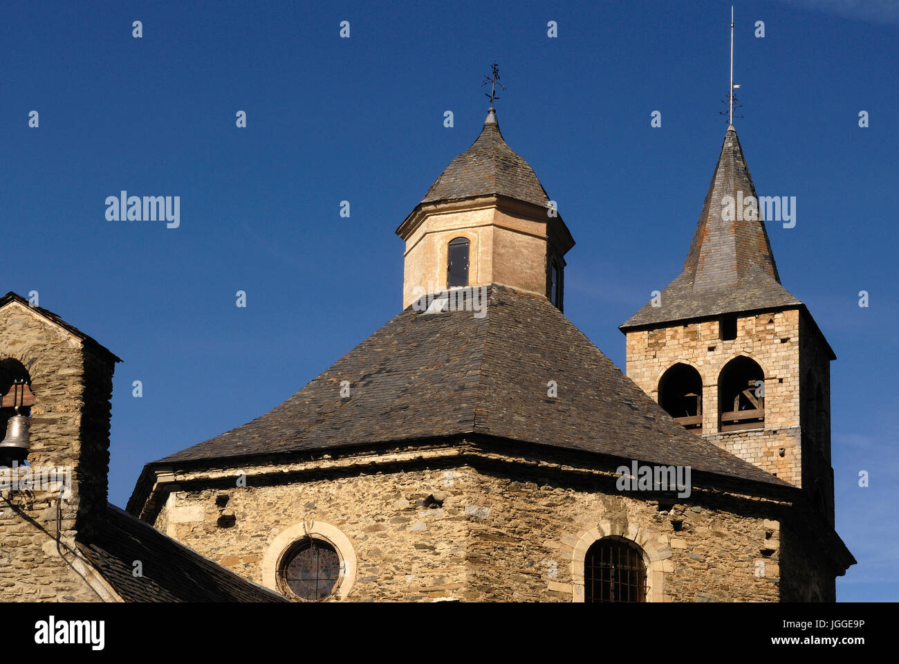 Église de Sant Felix, Vilac, d'Aran, province de Lérida, Catalogne, Espagne Banque D'Images