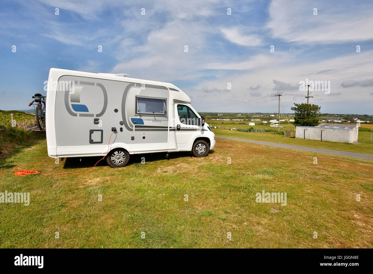 Motor Home ; Rhosneigr ; Anglesey ; Royaume-Uni Banque D'Images