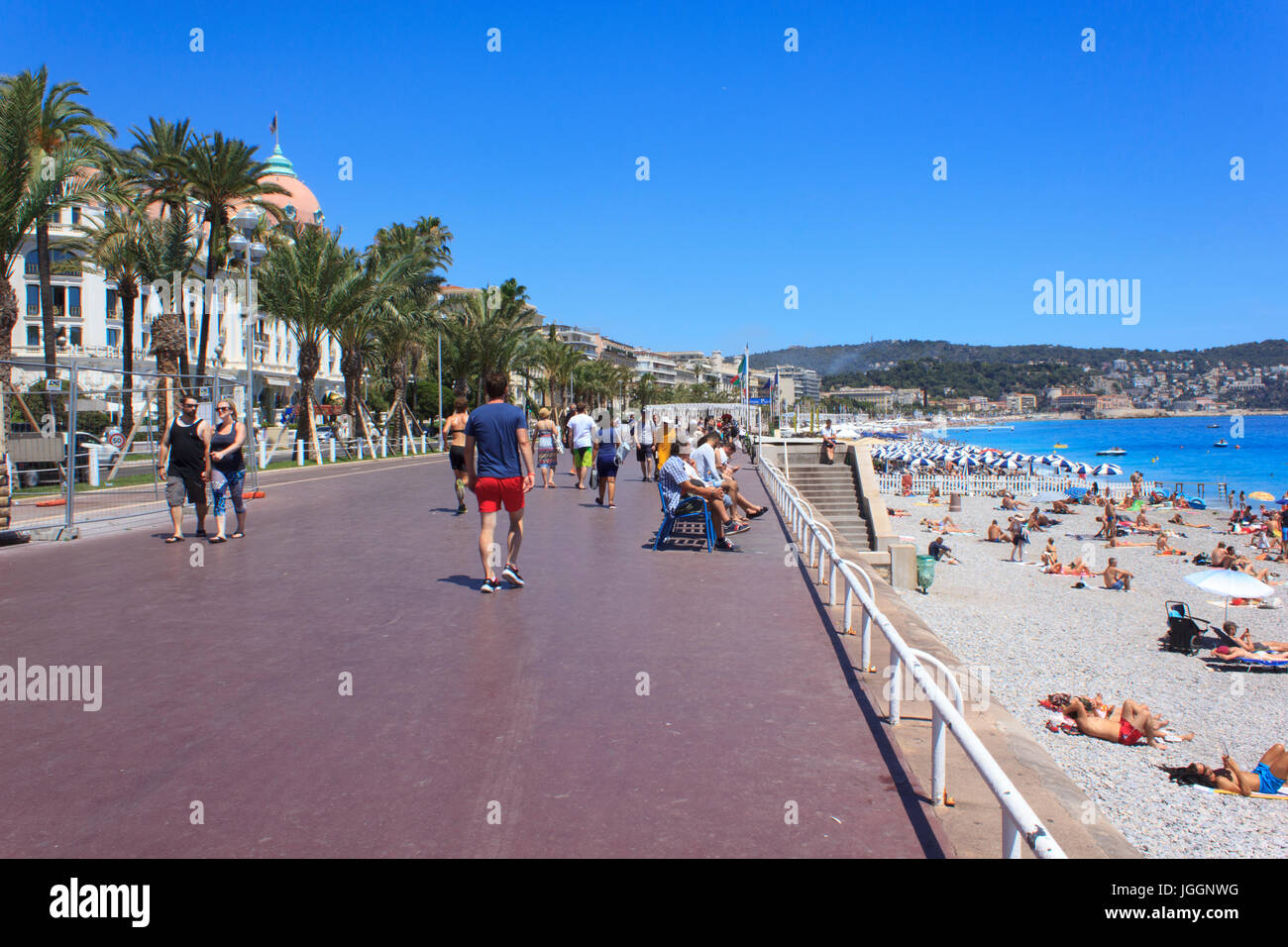 Promenade des Anglais, Nice, France Banque D'Images