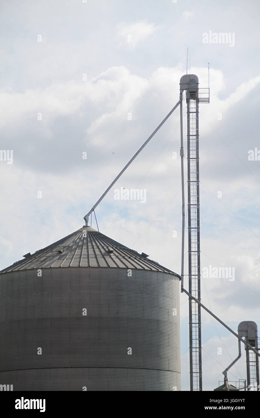 Silo, stockage de grain, ville, 2016, Luminárias, 2016, Minas Gerais, Brésil. Banque D'Images