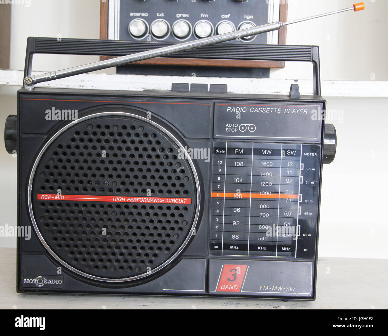 Radio cassette Player, Old, 2016, City, Capital, São Paulo, Brésil. Banque D'Images