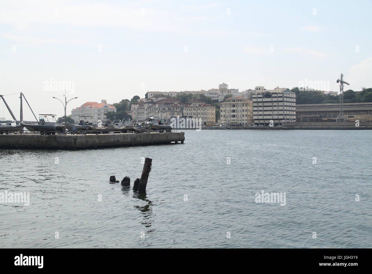 Navire, Baia da Guanabara ; 2016, Rio de Janeiro, Brésil. Banque D'Images