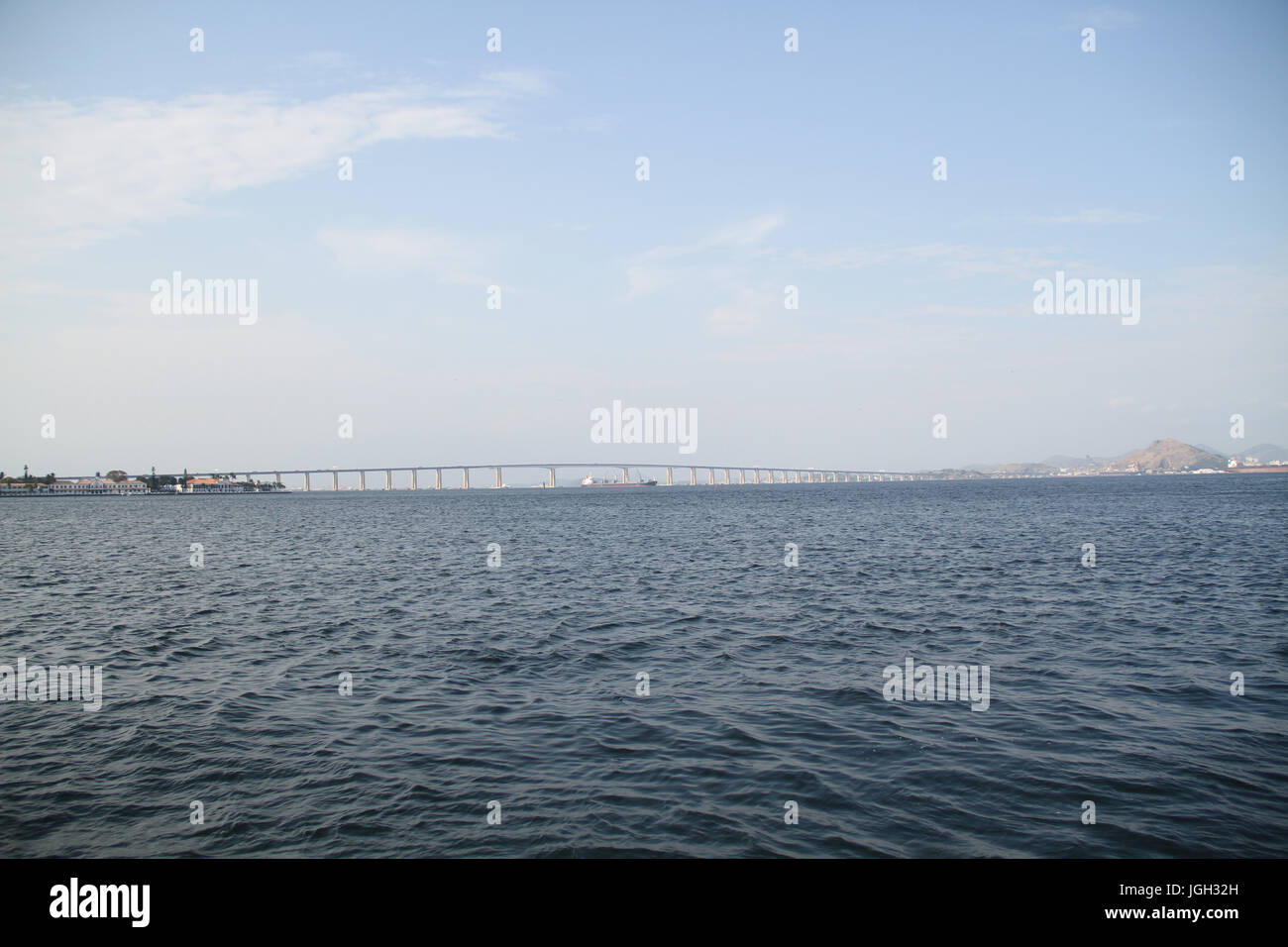 Rio Niteroi pont, Baia da Guanabara ; 2016, Rio de Janeiro, Brésil. Banque D'Images