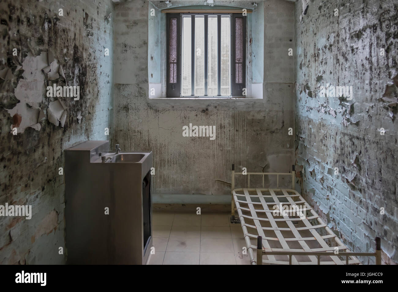 L'Angleterre, dans le Dorset, prison de Dorchester, cell Banque D'Images