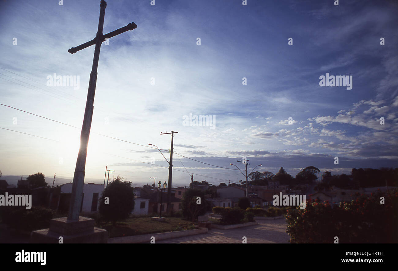 Coucher de soleil , San Thome de lettres, Minas Gerais - Brésil Banque D'Images