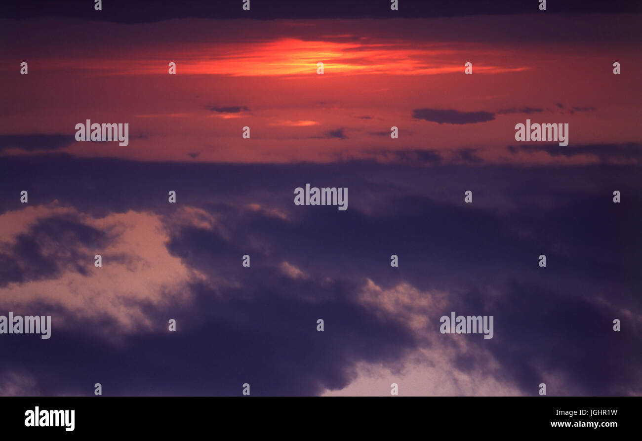 Coucher de soleil , San Thome de lettres, Minas Gerais - Brésil Banque D'Images