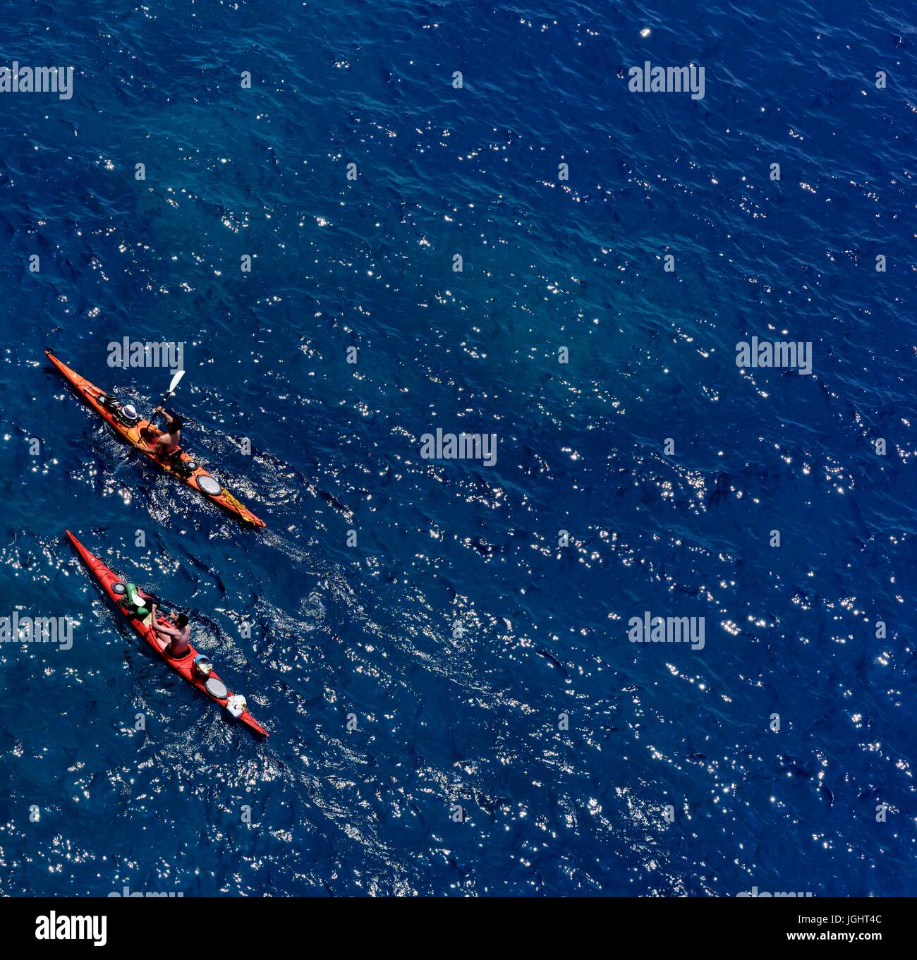 Kayak Menorca Minorque Banque D'Images
