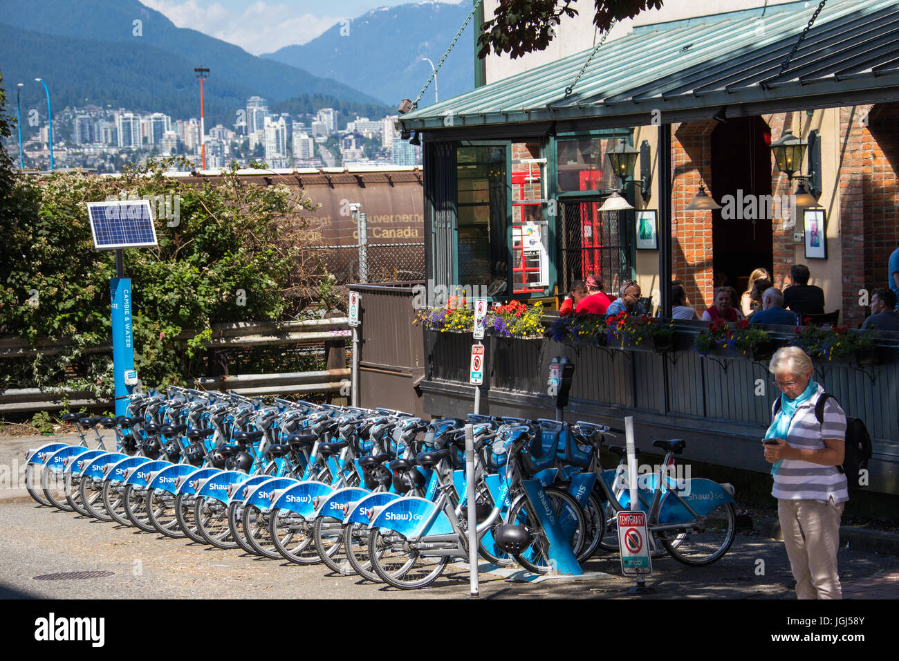 Mobie Bike Partager par Shaw, Vancouver, Canada Banque D'Images