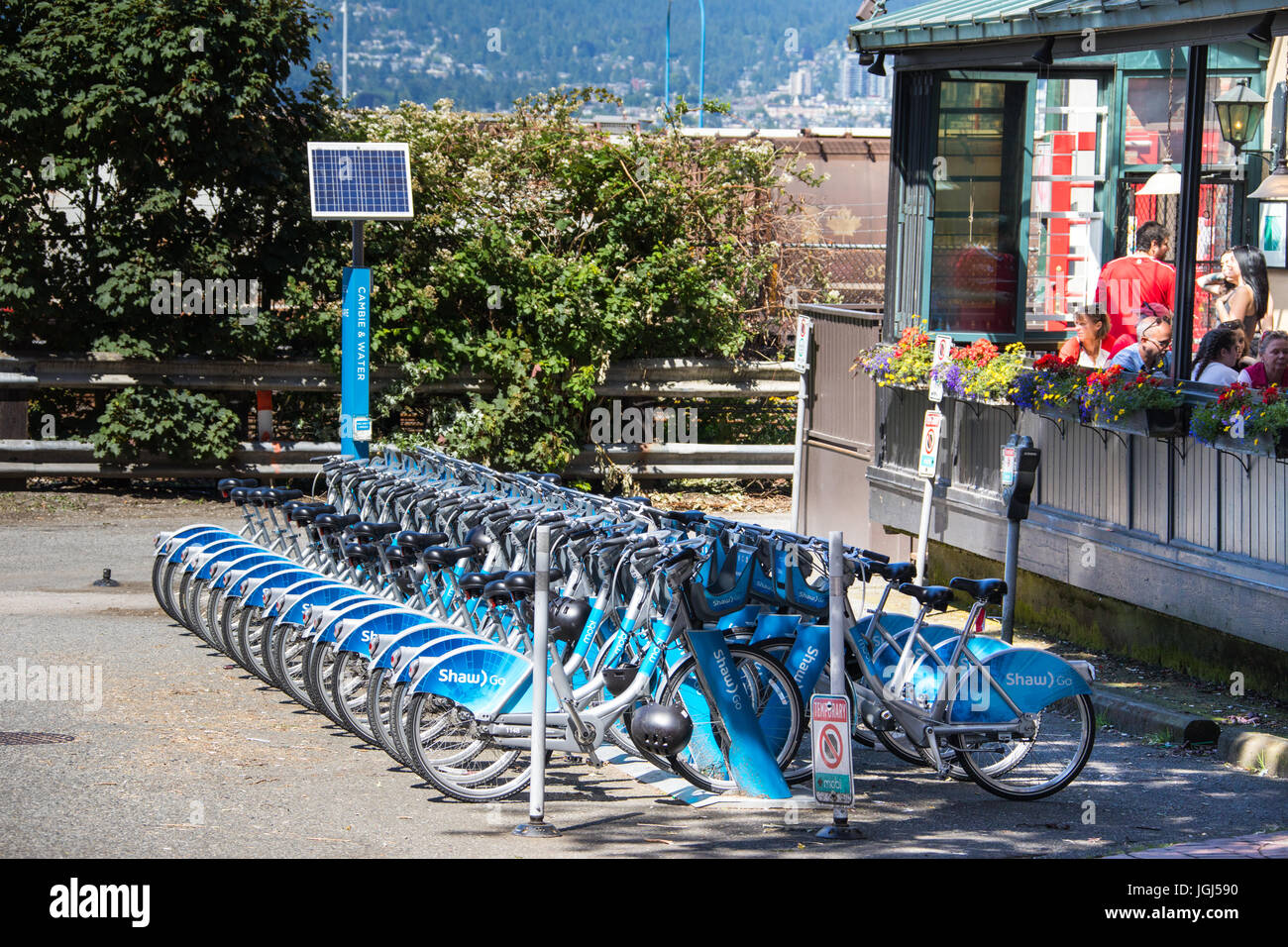 Mobie Bike Partager par Shaw, Vancouver, Canada Banque D'Images
