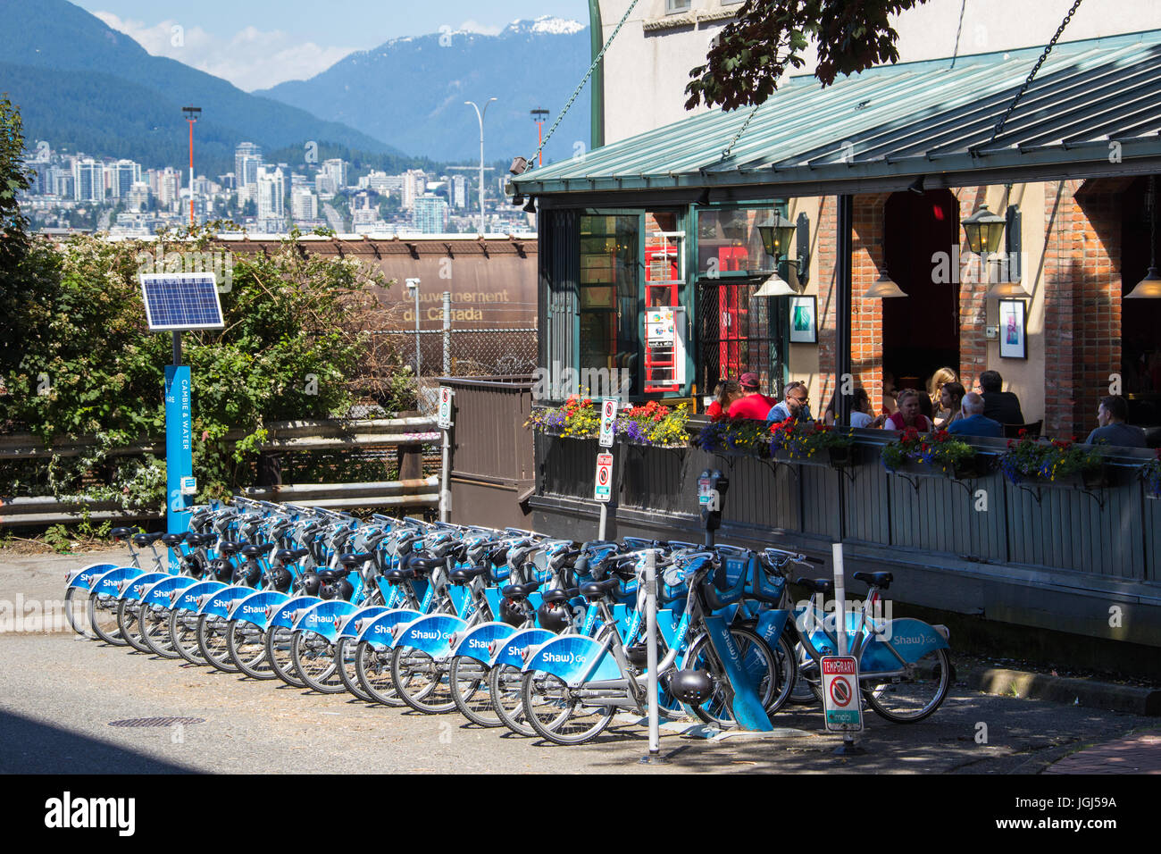 Mobie Bike Partager par Shaw, Vancouver, Canada Banque D'Images
