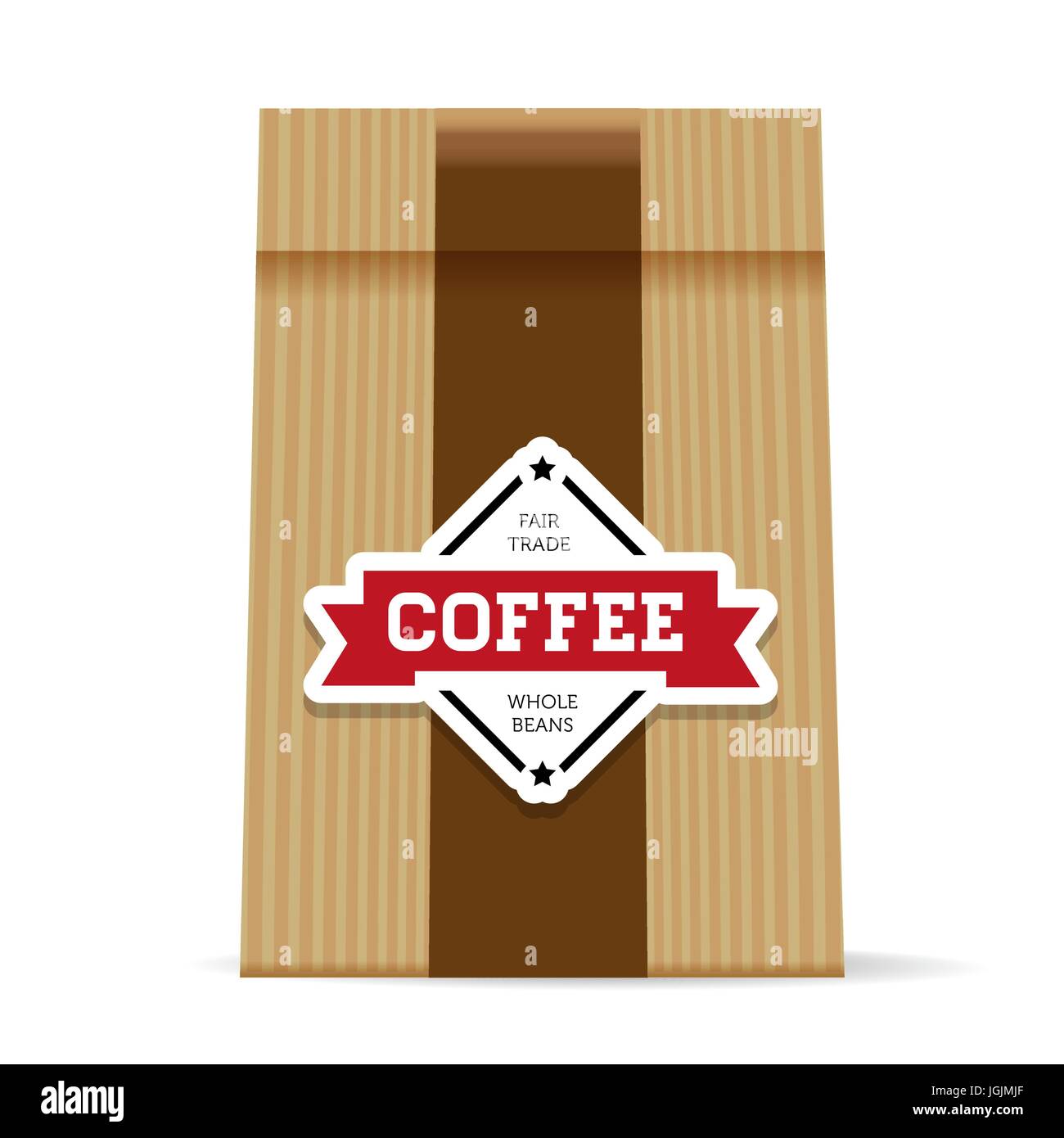 Le café équitable emballage vintage Illustration de Vecteur