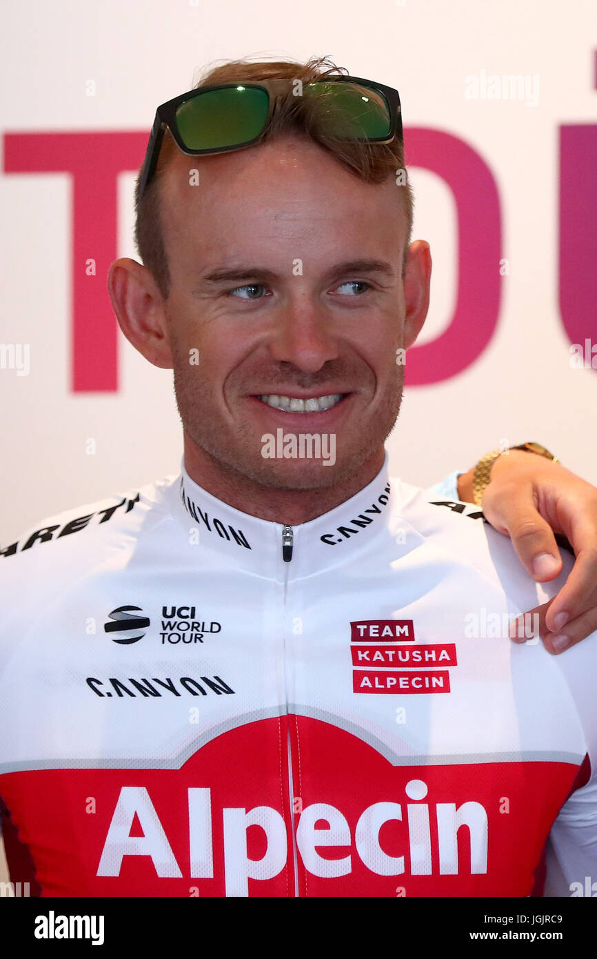 Düsseldorf, Allemagne. 29 Juin, 2017. Alexander Kristoff de Norvège de l'équipe Katusha Alpecin pour le Tour de France 2017, photographié à Duesseldorf, Allemagne, 29 juin 2017. Photo : Daniel Karmann/dpa/Alamy Live News Banque D'Images