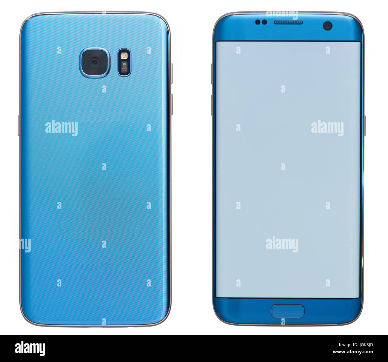 Maquette de smartphone moderne isolé sur fond blanc Banque D'Images