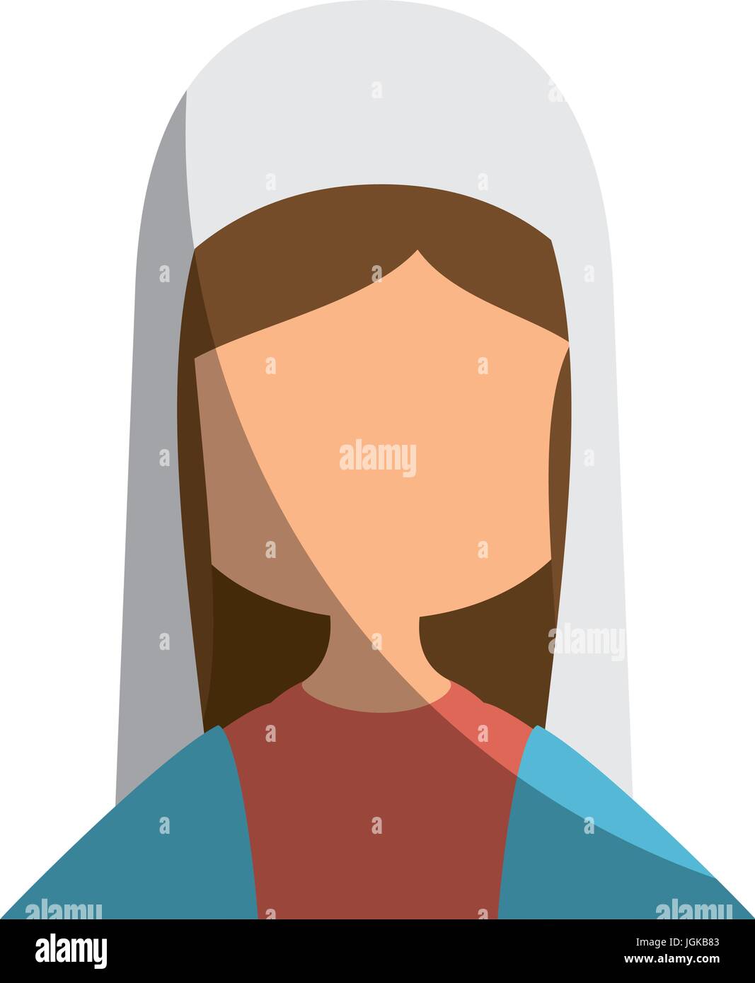 Vierge Marie icône sur fond blanc un design coloré vector illustration Illustration de Vecteur