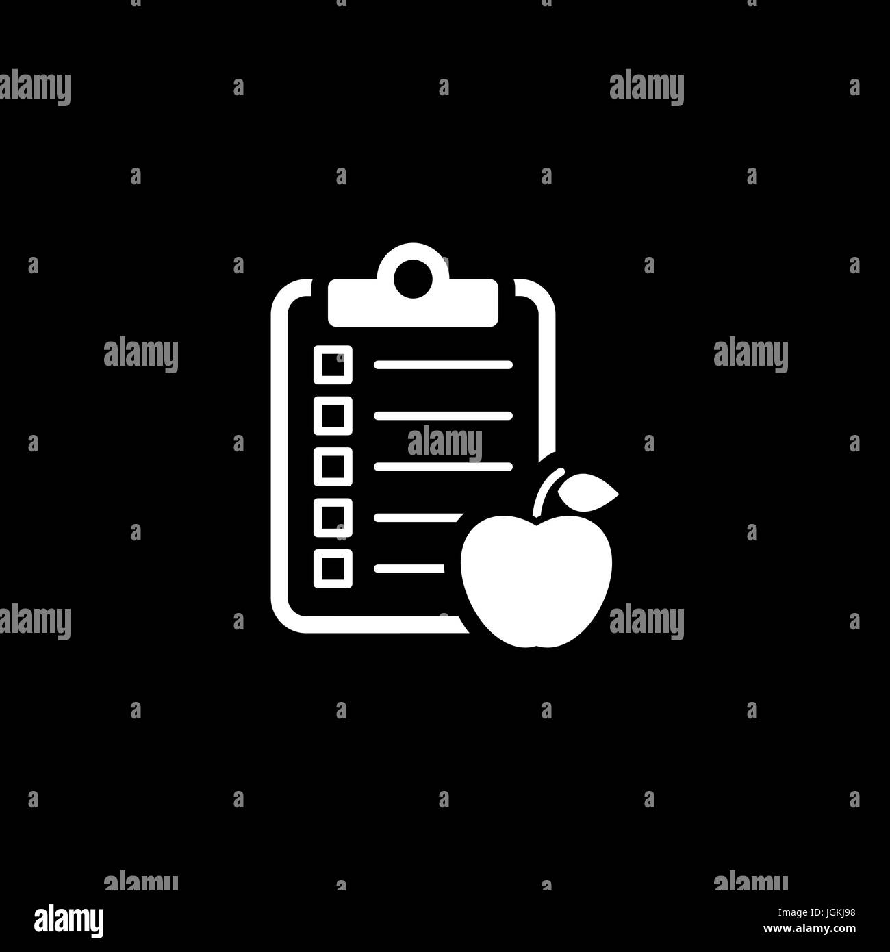 L'icône d'une saine alimentation. Modèle plat. Illustration de Vecteur