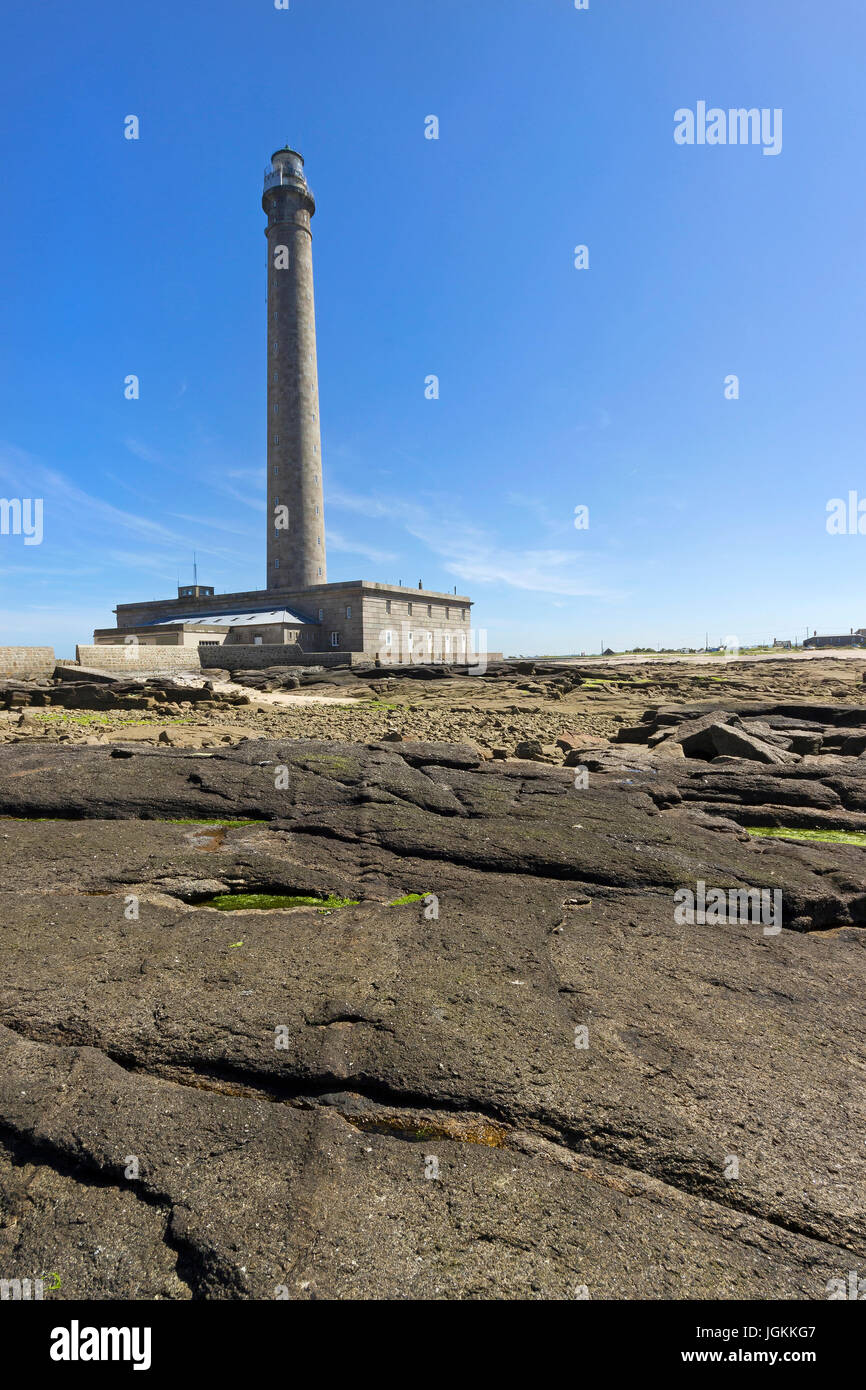 Le phare de Gatteville en Normandie, France. Banque D'Images