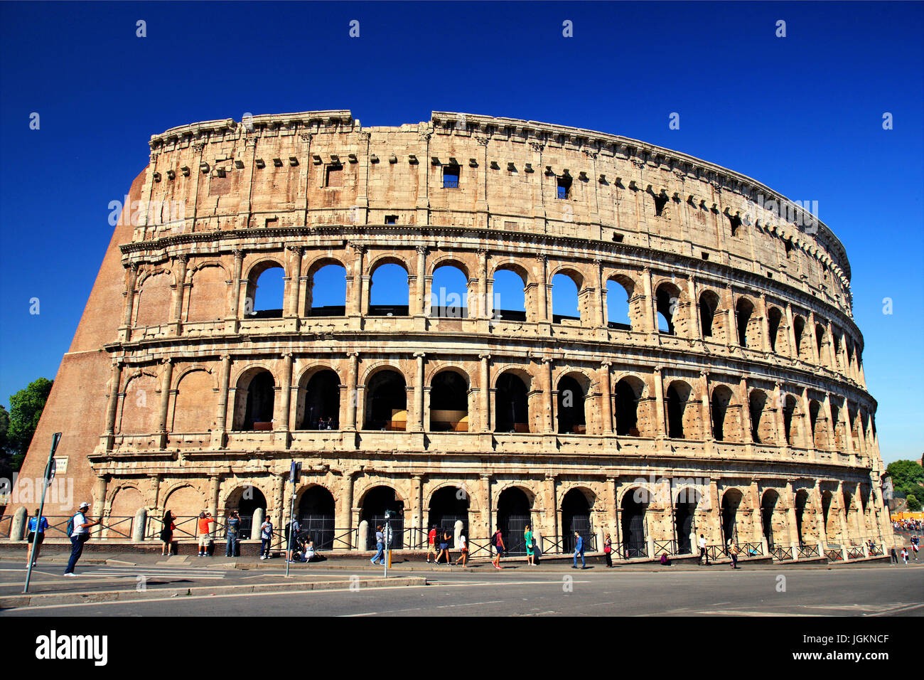 Le Colisée (Colosseo), également connu sous le nom de 'Flavian Amphitheater'), Rome, Italie Banque D'Images
