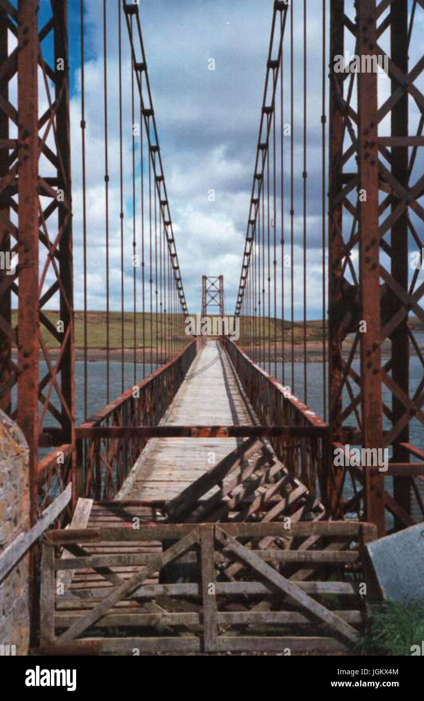 La plus méridionale pont suspendu du monde Banque D'Images