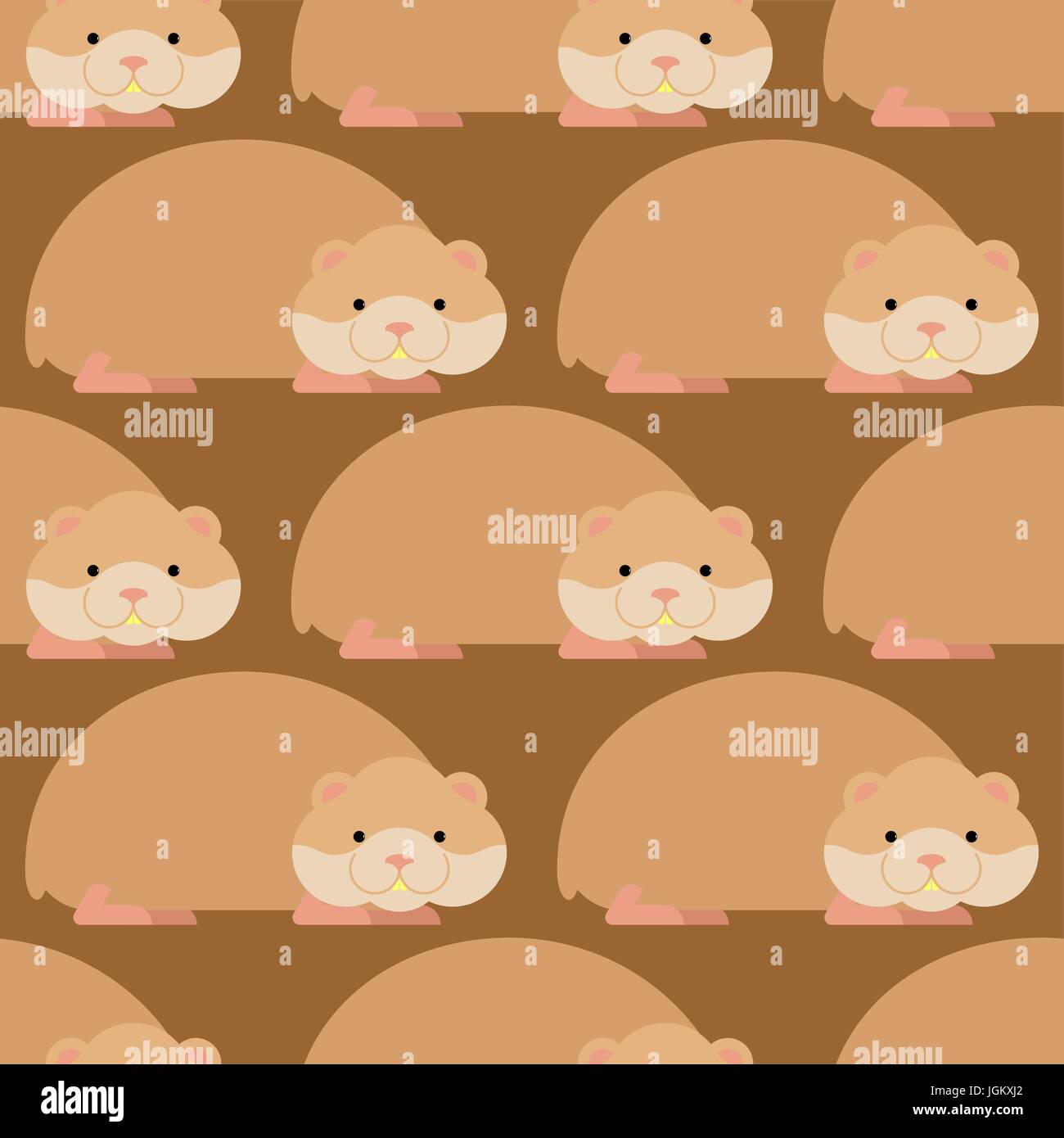 Modèle de hamster. Cute animal arrière-plan. Ornement de rongeurs Accueil Illustration de Vecteur