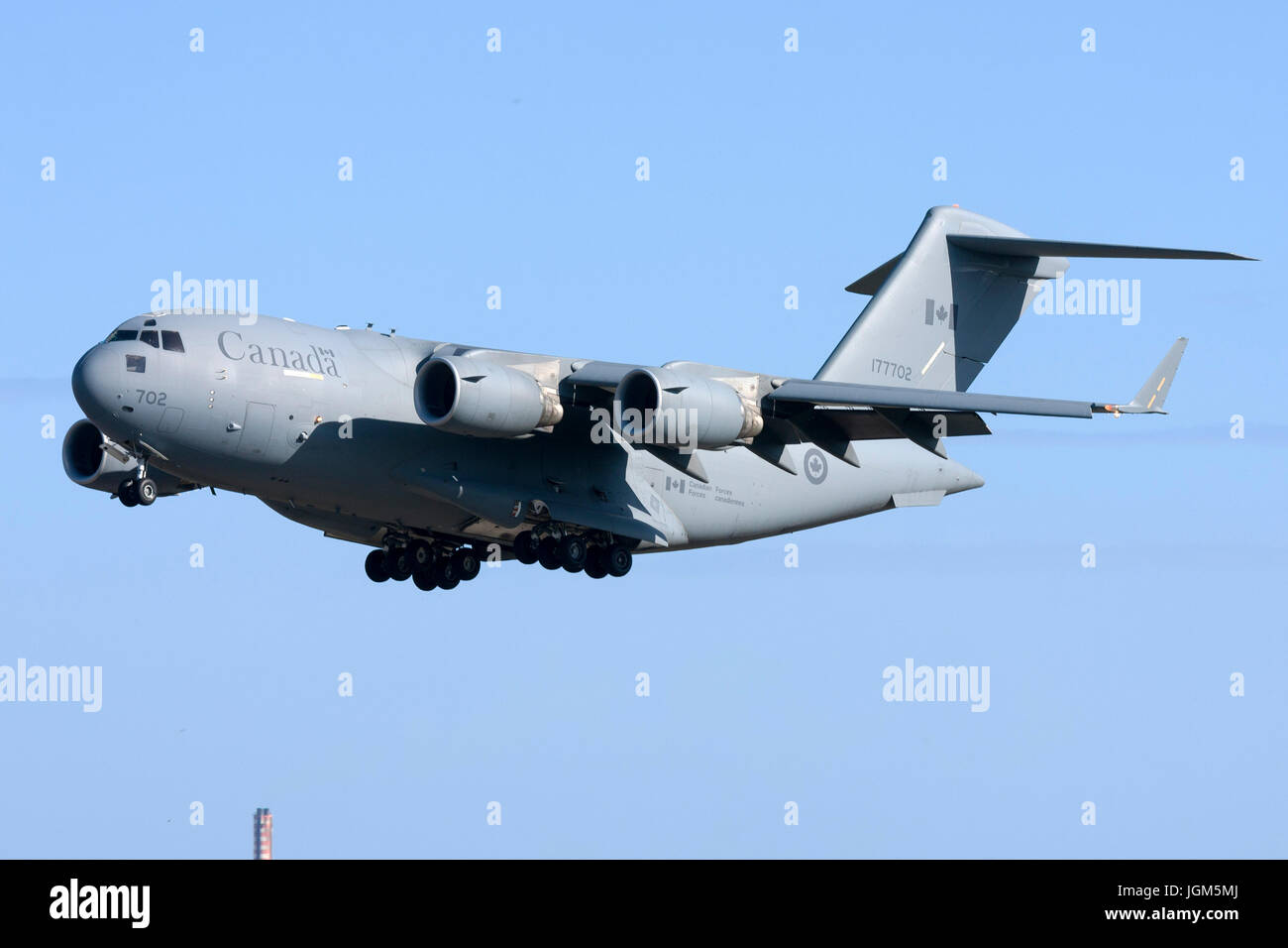 Luqa (Malte, 27 Décembre 2010 : Canadian Air Force Boeing CC-177 Globemaster III C-17A [177702] Piste d'atterrissage 31. Banque D'Images