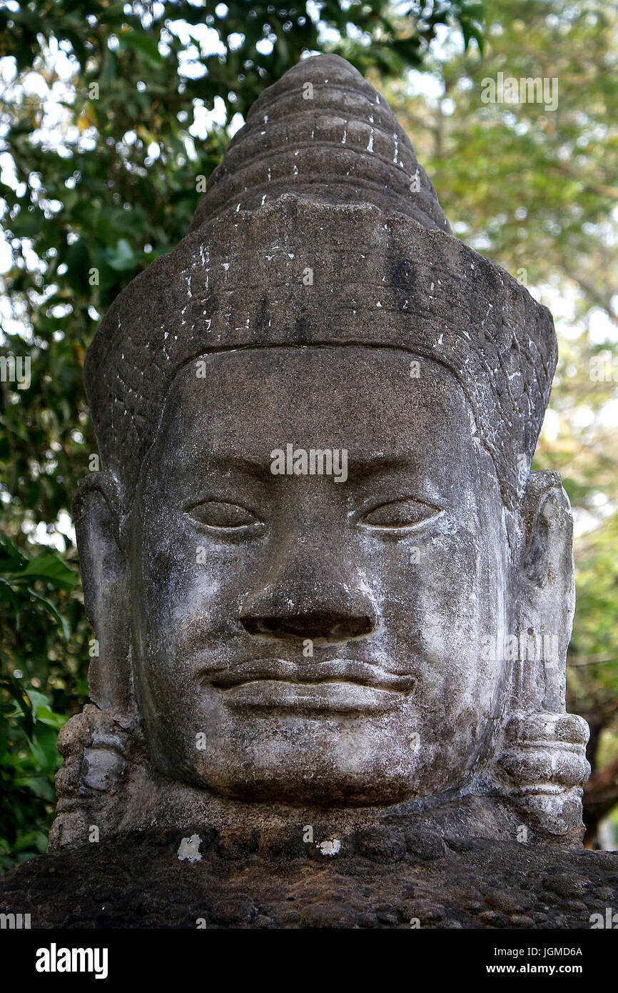 Pierre de Bouddha à Angkor Wat, au Cambodge, Bouddha aus Stein à Angkor Wat, Kambodscha Banque D'Images