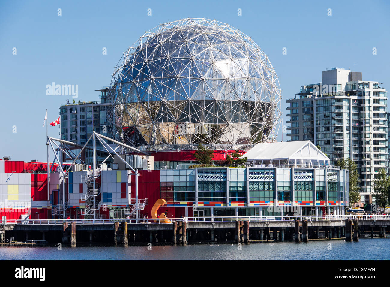 Le Telus World of Science, False Creek, Vancouver, British Columbia, Canada Banque D'Images