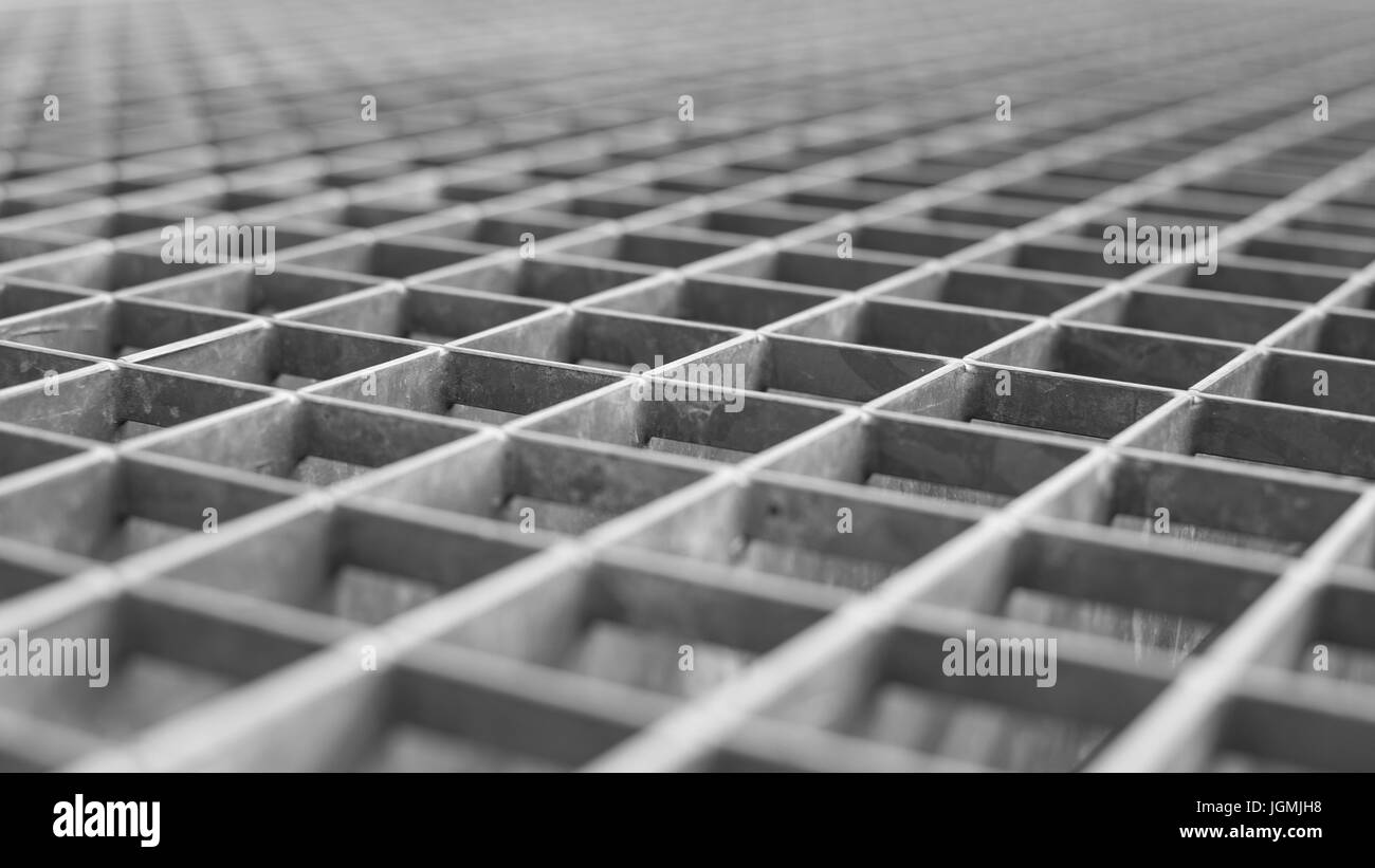 Réseau métallique avec petites cellules de grille. Stock photo arrière-plan avec les DOF et selective focus point. Banque D'Images