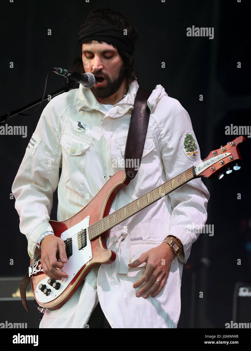 Sergio Pizzorno de Kasabian joue sur la scène principale à l'TRNSMT Festival à Glasgow. Banque D'Images