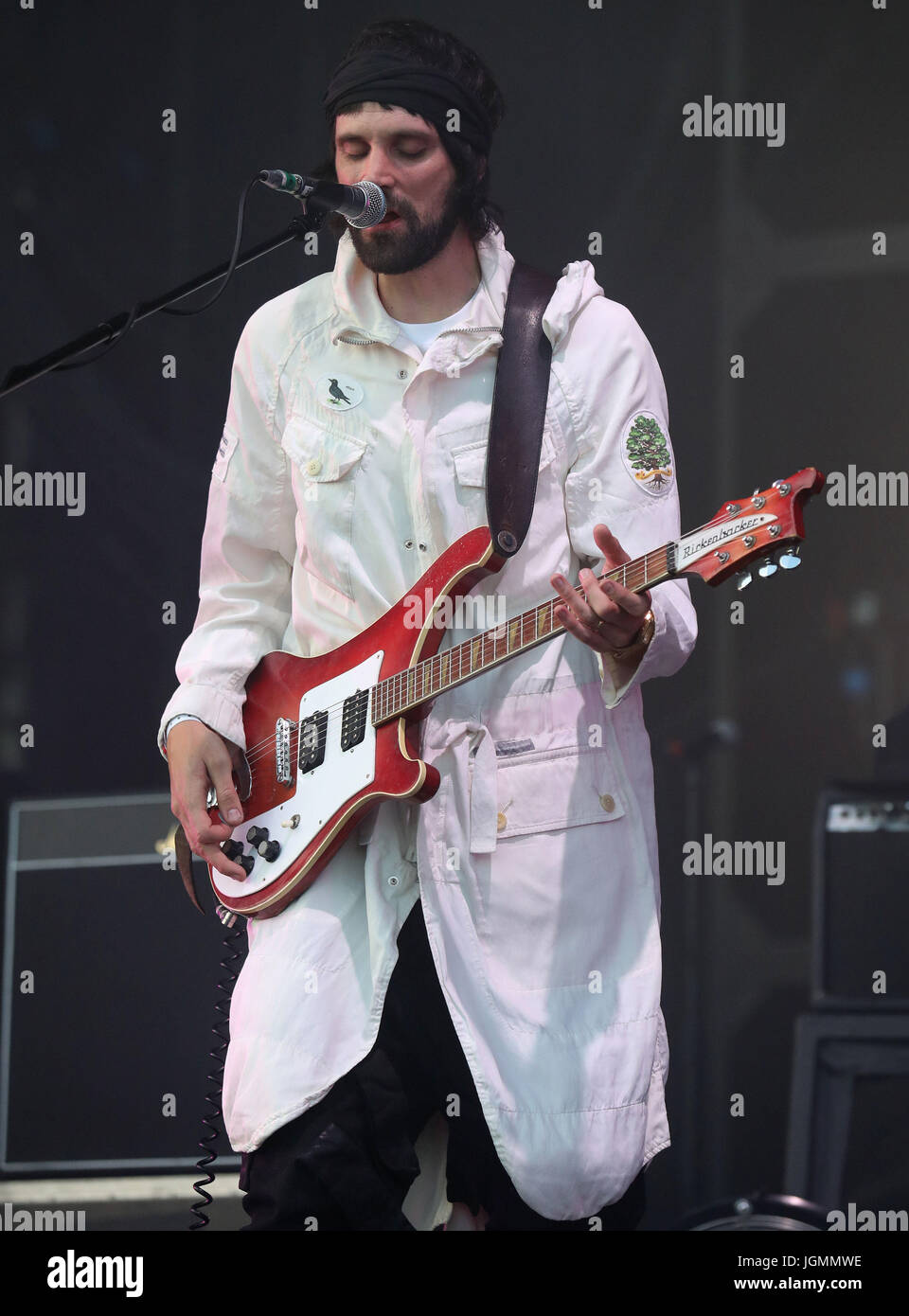 Sergio Pizzorno de Kasabian joue sur la scène principale à l'TRNSMT Festival à Glasgow. Banque D'Images