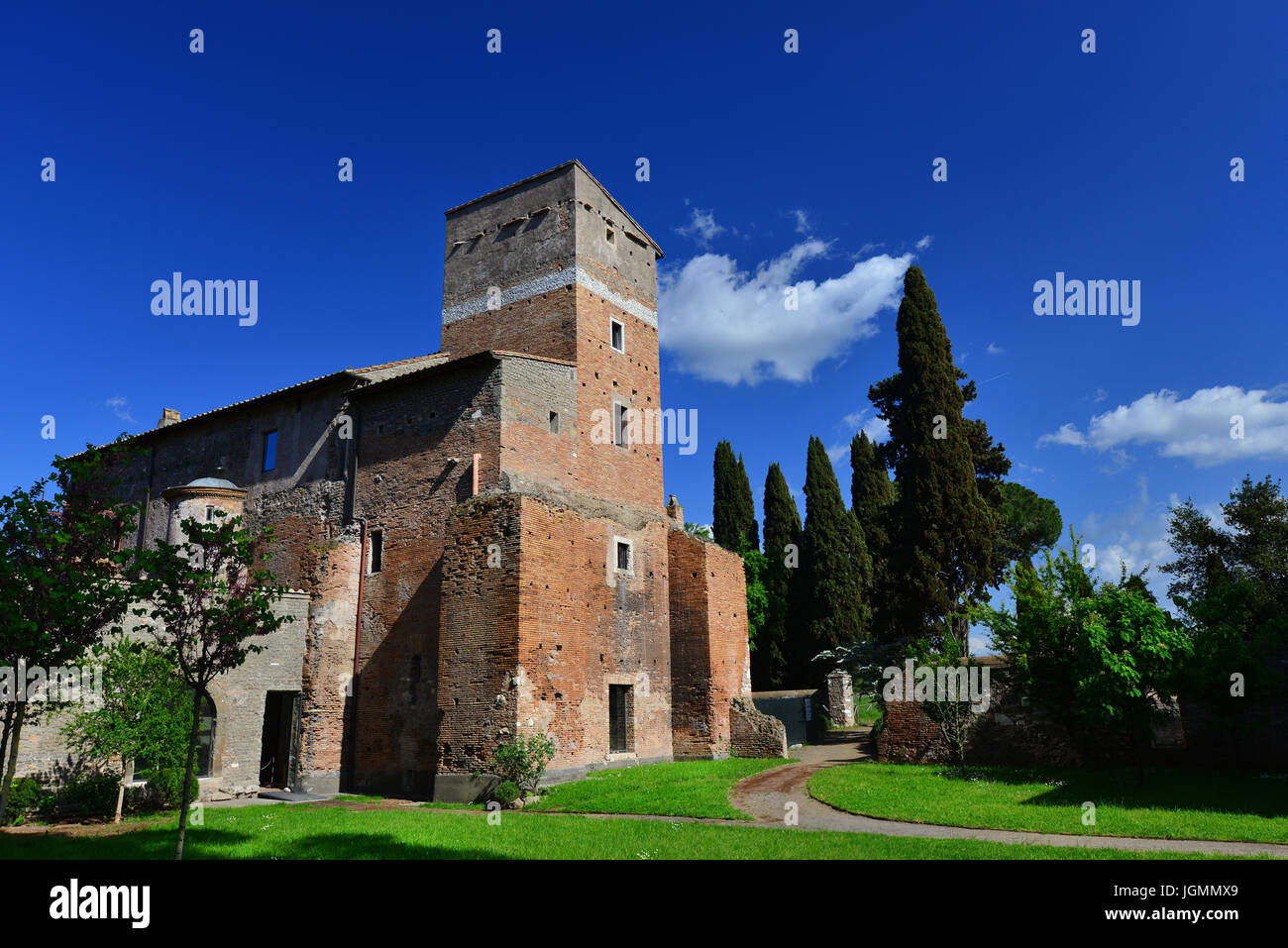 Santa Maria Nova site archéologique romain et médiéval vieux le long de Via Appia à Rome Banque D'Images