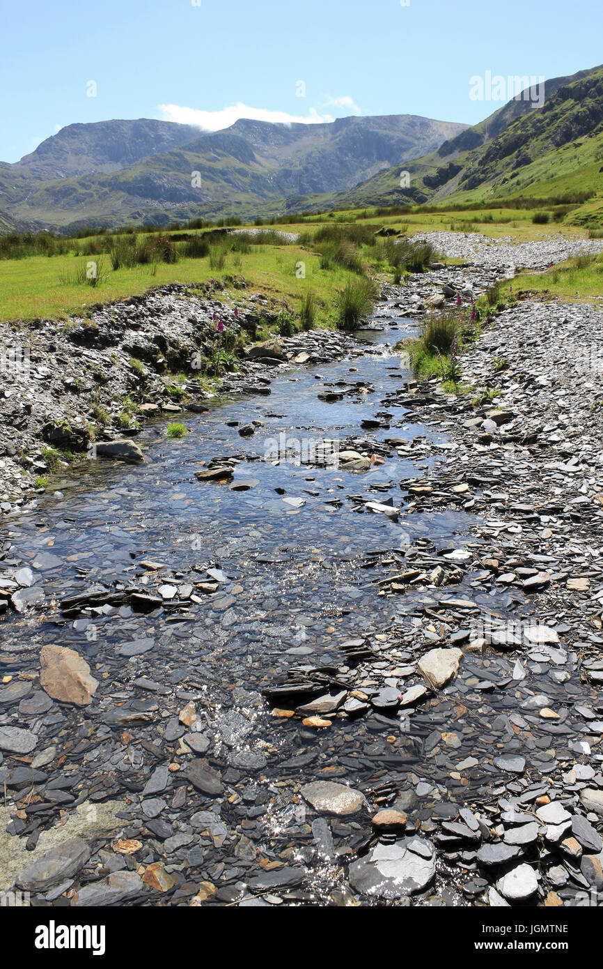 La vallée de Nant Francon, Galles Banque D'Images