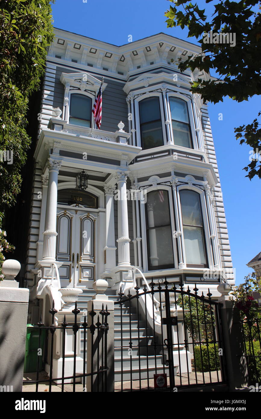Maison Lilienthal-Pratt, construit en 1876, Pacific Heights, à San Francisco, Californie Banque D'Images