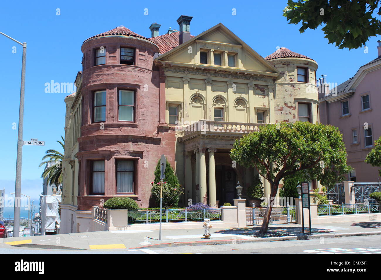 Hôtel particulier de Whittier, conçu par Edward R. Swain et construite en 1896, Pacific Heights, à San Francisco, Californie Banque D'Images