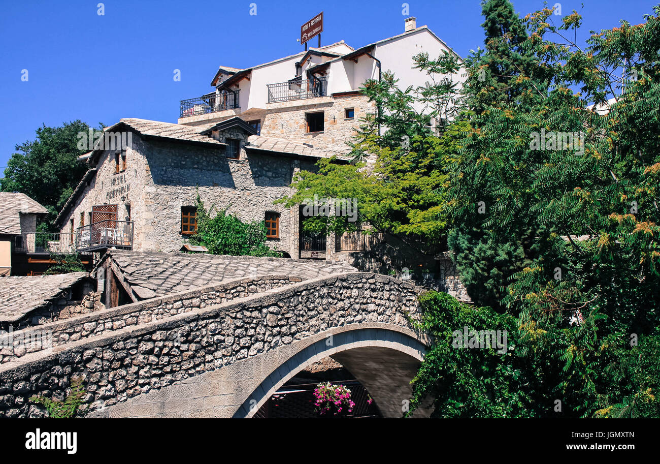 Belle ville de Mostar, Bosnie-Herzégovine Banque D'Images