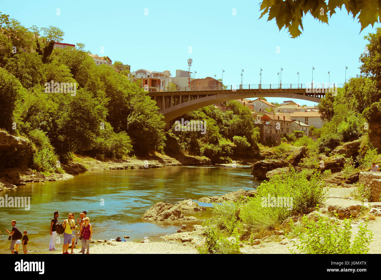 Belle ville de Mostar, Bosnie-Herzégovine Banque D'Images